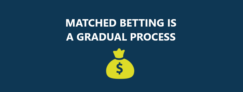 MATCHED BETTING IS A GRADUAL PROCESS